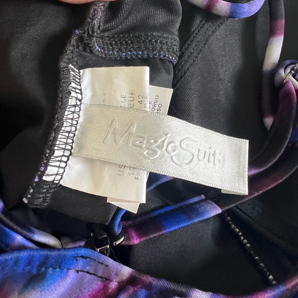 MAGICSUIT Woodstock Katrina One-Piece Purple and Blue Swimsuit Size 12. - Picture 4 of 10